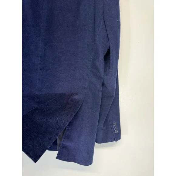 Tommy Hilfiger Men Modern-Fit Stretch Corduroy Sport Coat Cobalt Blue Cotton 40R